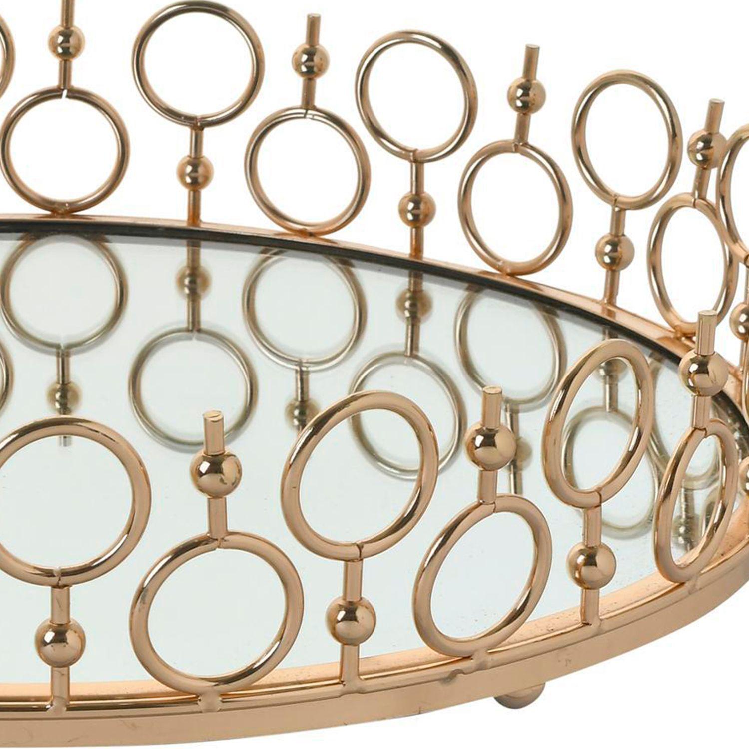 Centro de Mesa Decorativo Amberes Circular Gold-3