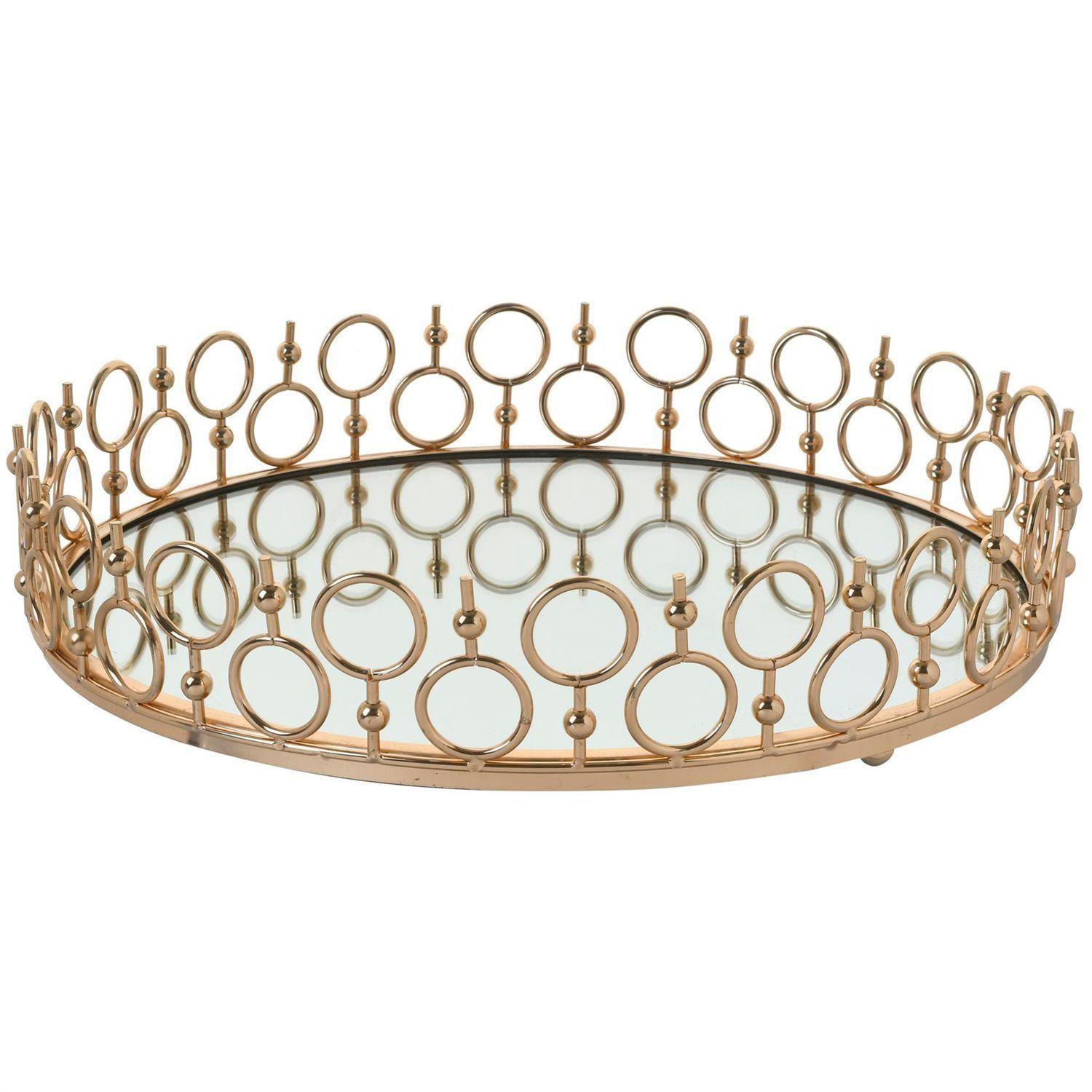 Centro de Mesa Decorativo Amberes Circular Gold-4