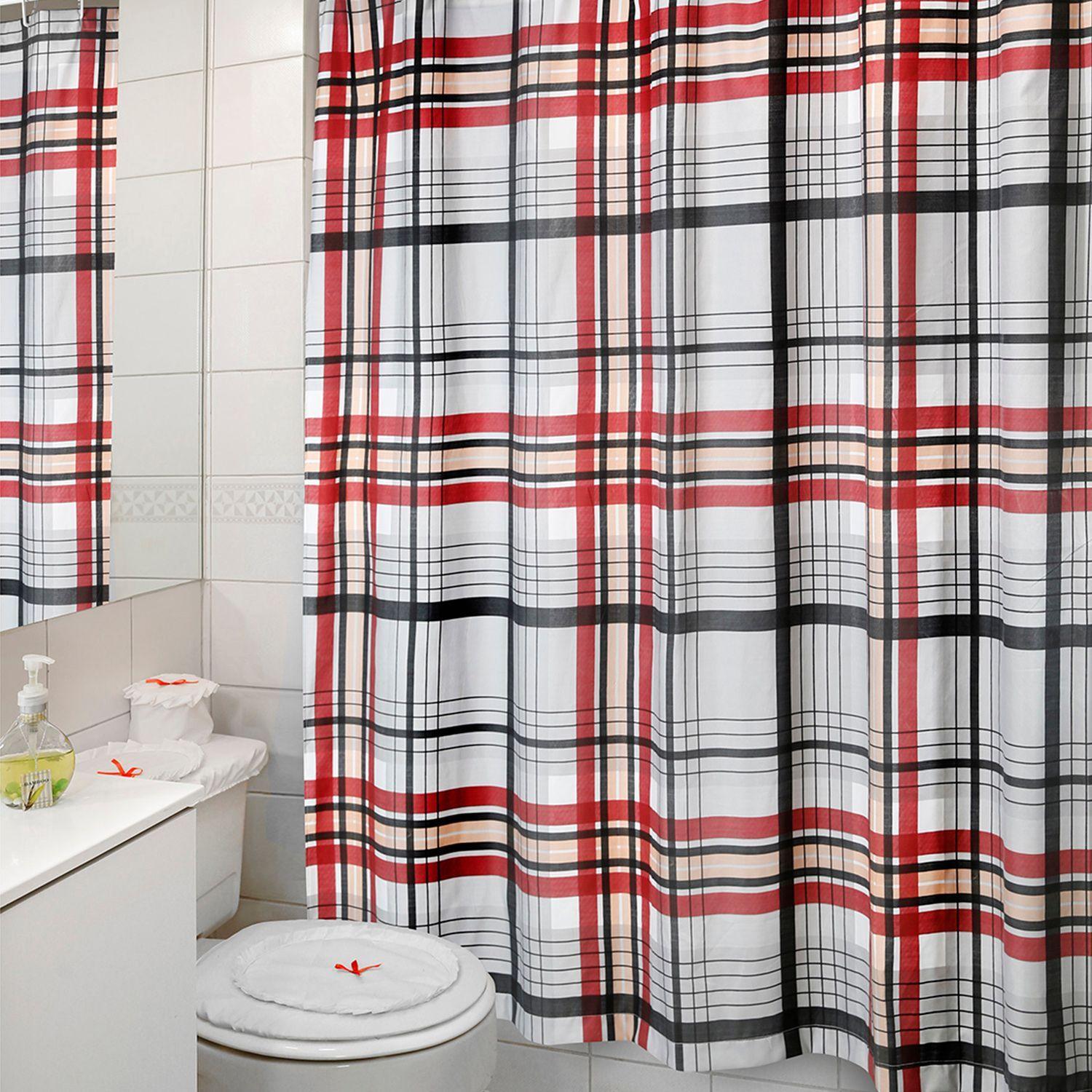 Cortina para Baño Diseño Glasgow con Forro-2