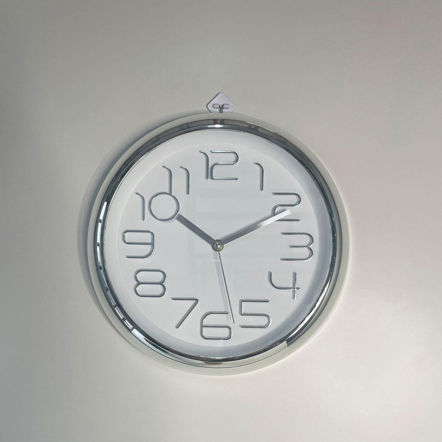Reloj Mural Decorativo Lugano Silver 30.5 x 4.5 Cm-3
