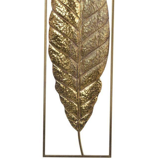 Placa Mural Decorativa Marco Hoja Grabada Gold-1