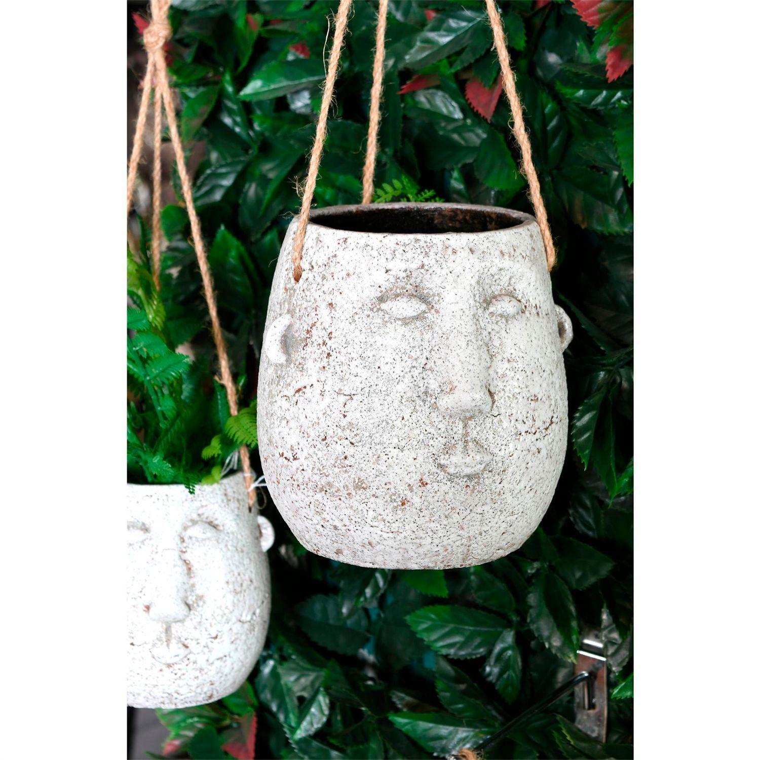 Maceta Decorativa Colgante Rostro Larga-3