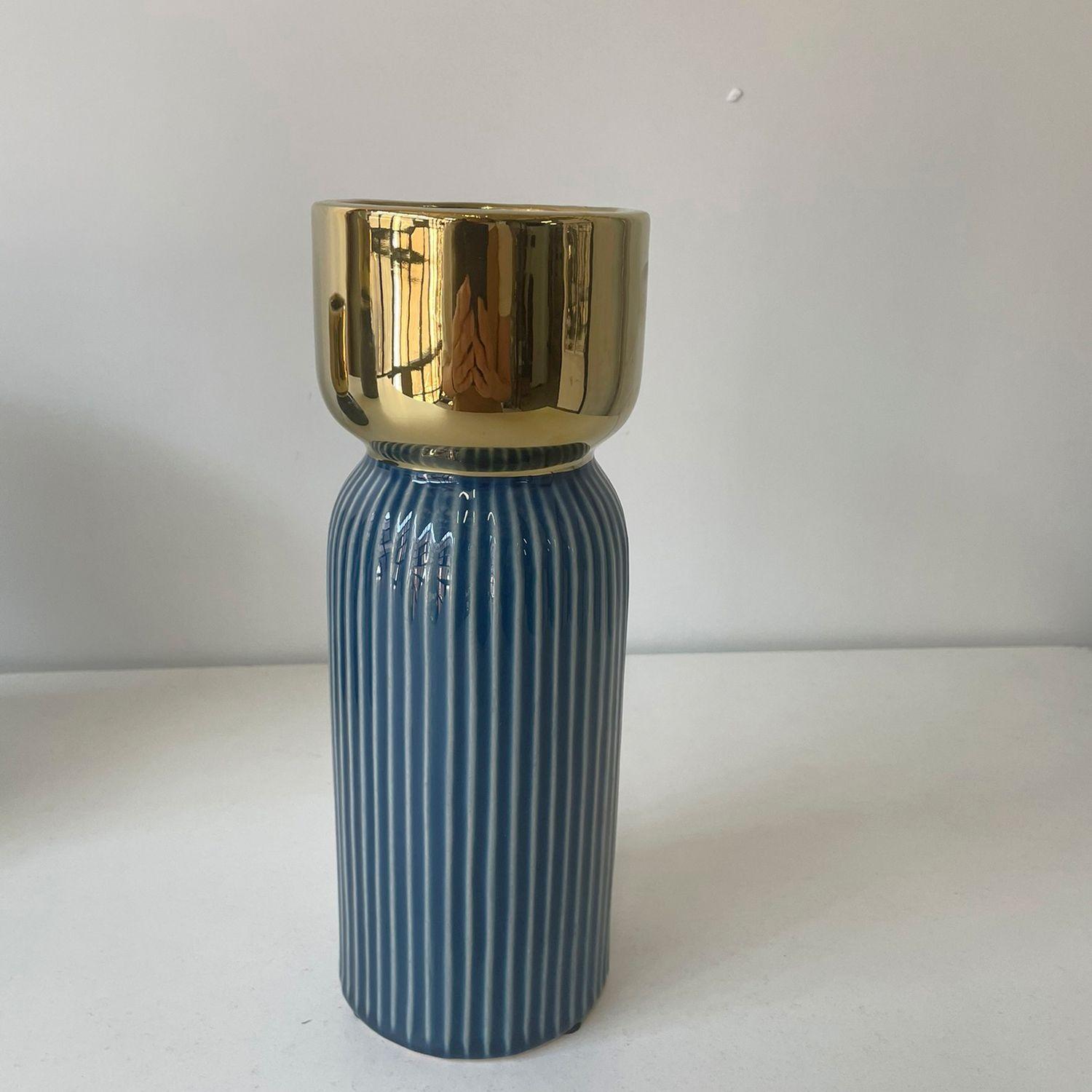 Jarrón Decorativo Berna Blue Alto-3