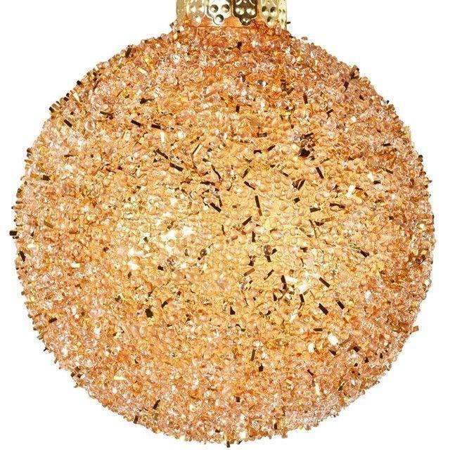 Bola Navideña Escarcha Gold 10 Cms.-1
