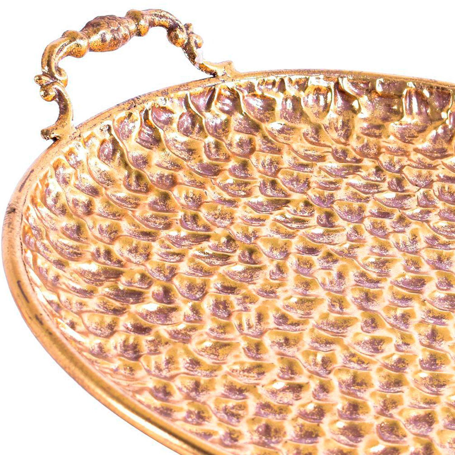 Centro de Mesa Decorativo Cosenza Circular Gold-2