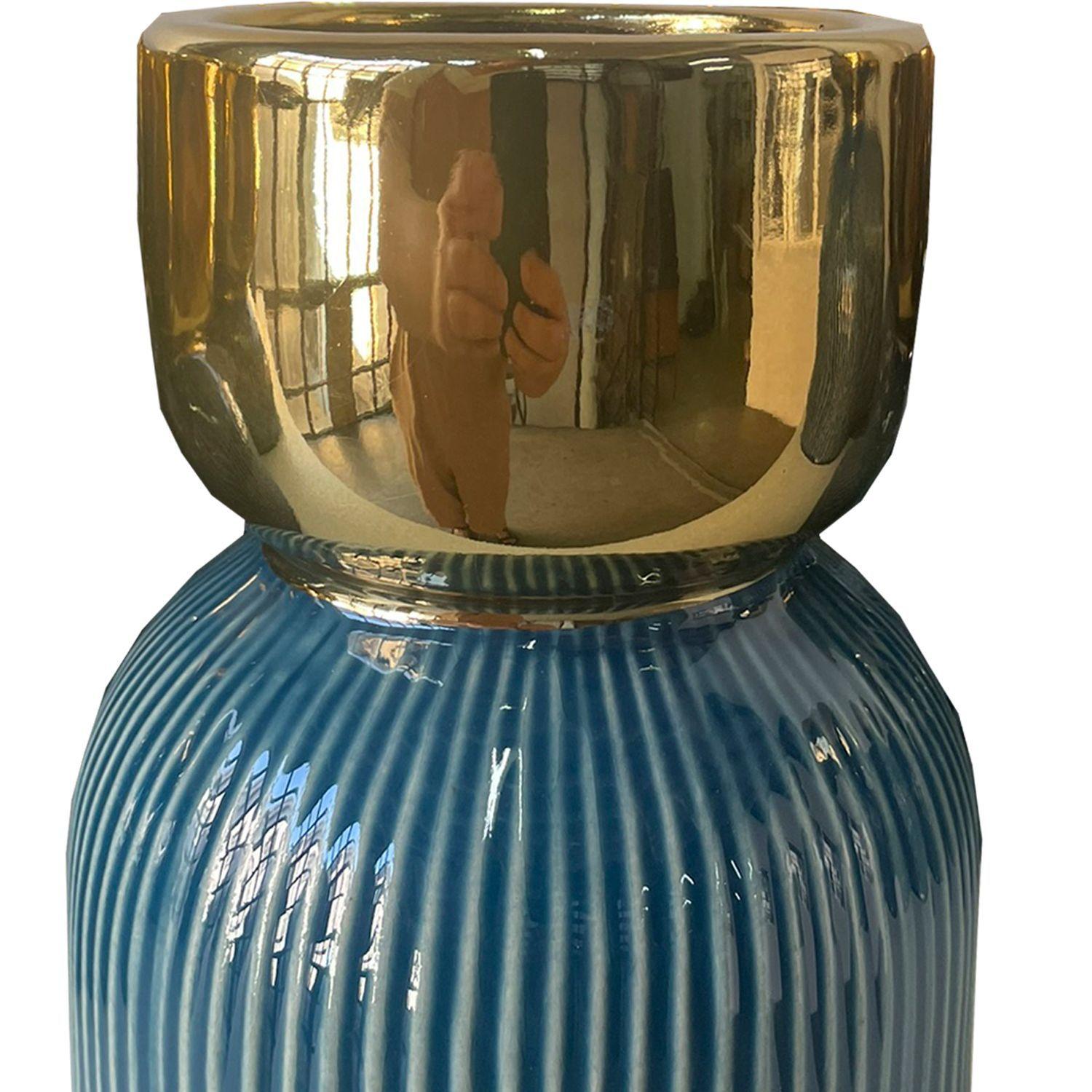 Jarrón Decorativo Berna Blue Ancho-2