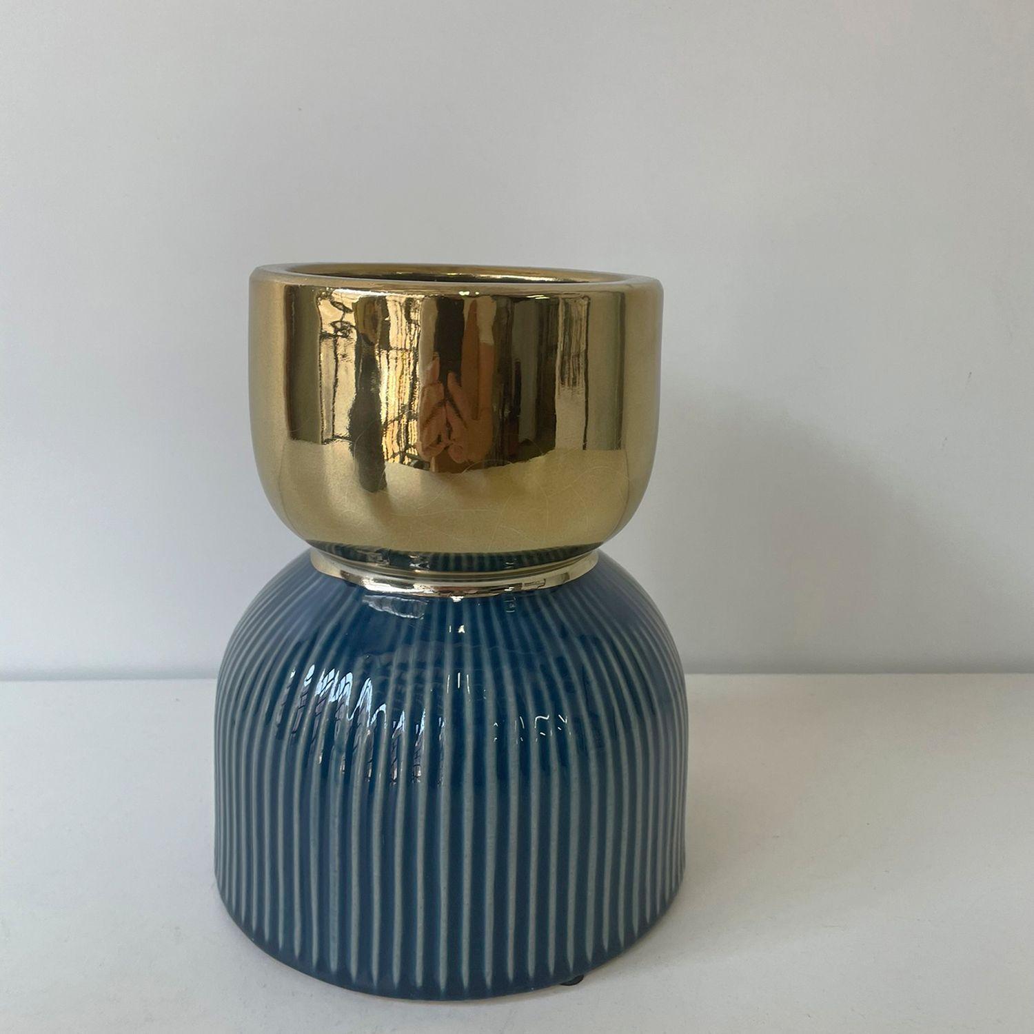 Jarrón Decorativo Berna Blue Ancho-3