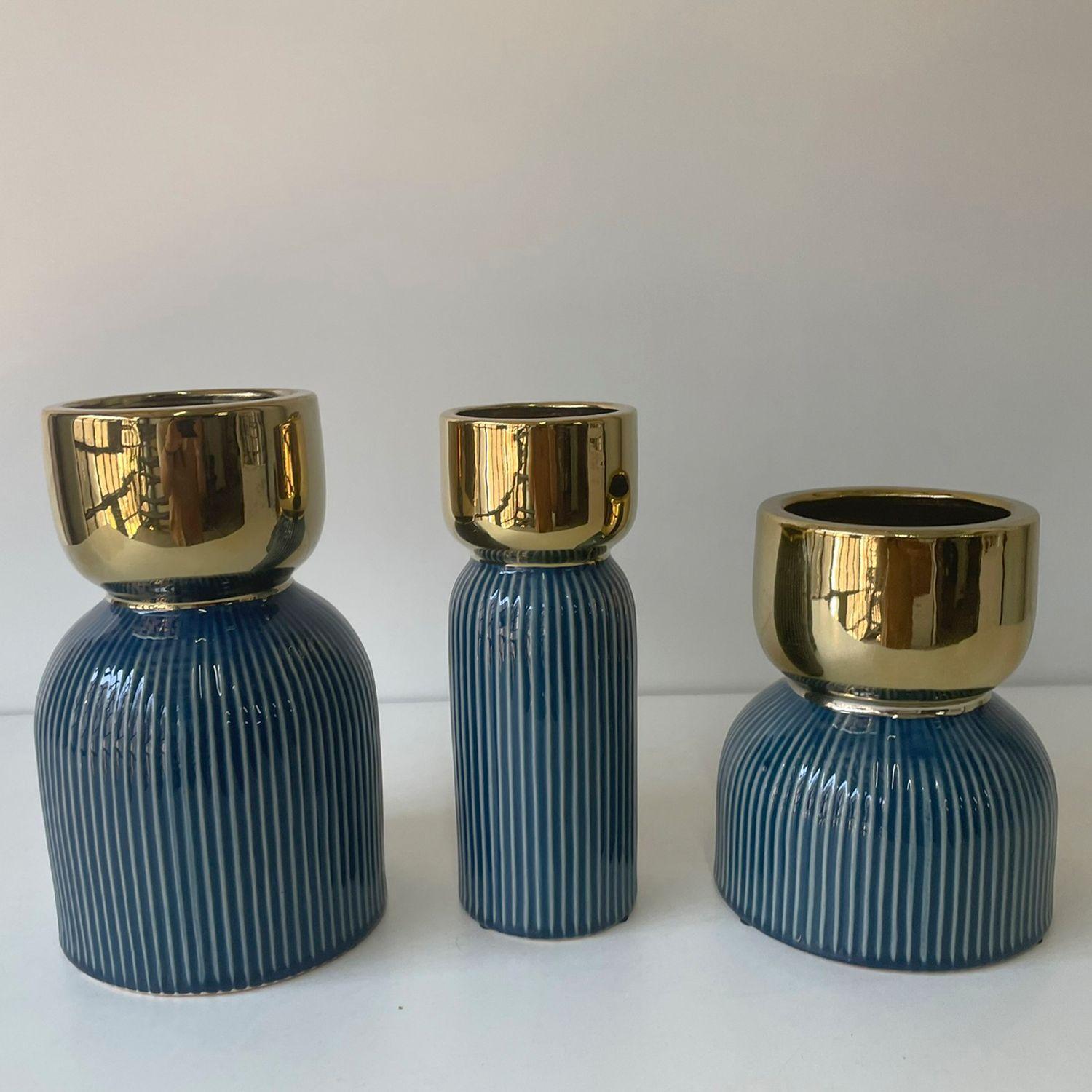 Jarrón Decorativo Berna Blue Ancho-4