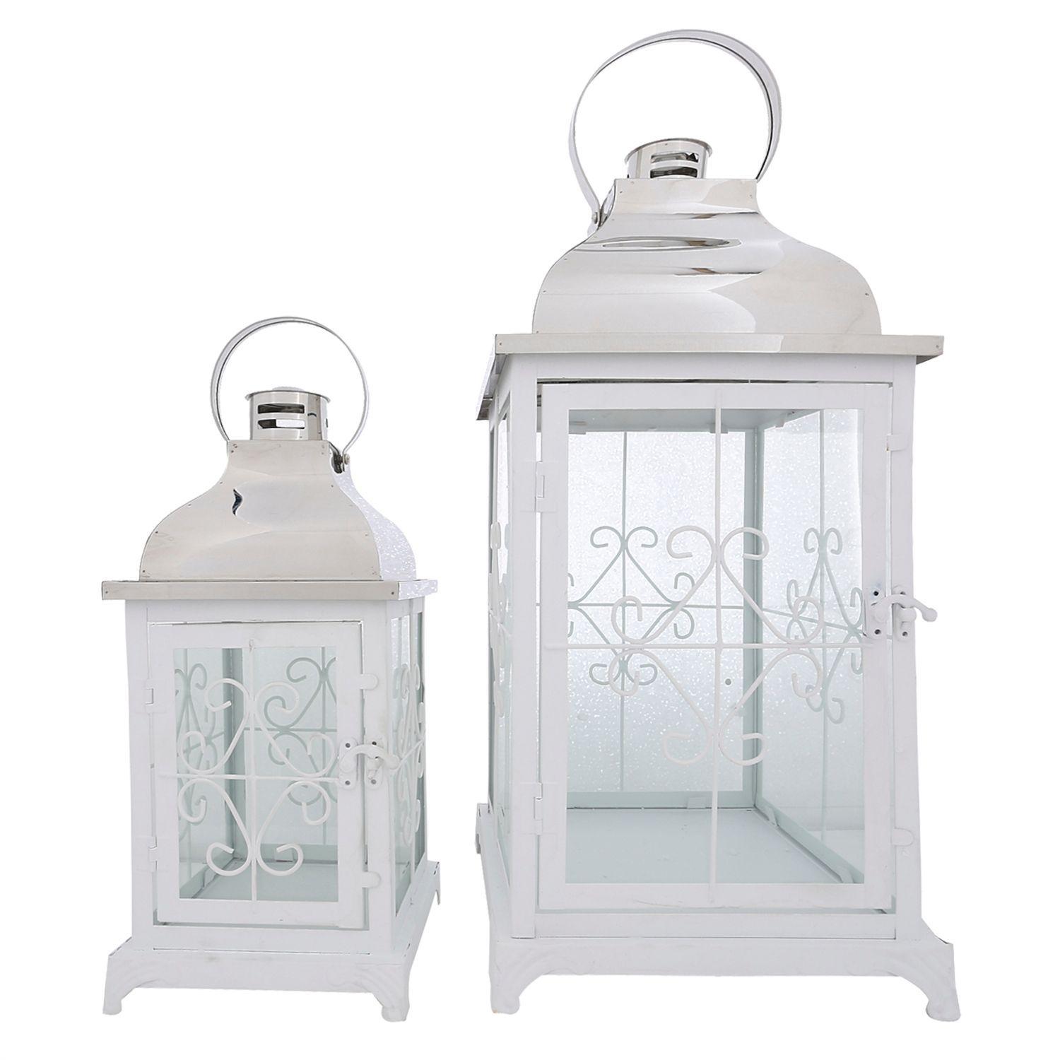 Juego Fanales Decorativo Toulon Silver 2 Pzas-0