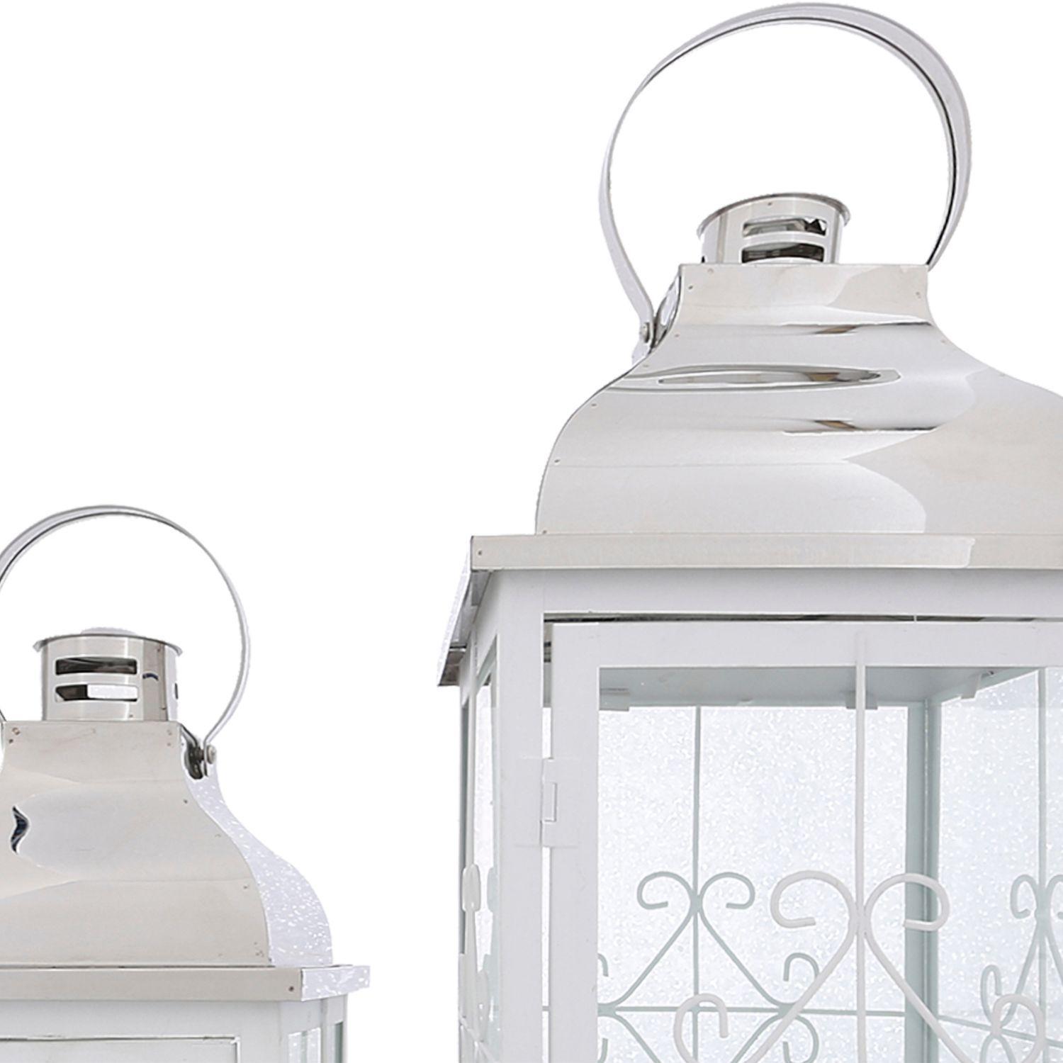 Juego Fanales Decorativo Toulon Silver 2 Pzas-2