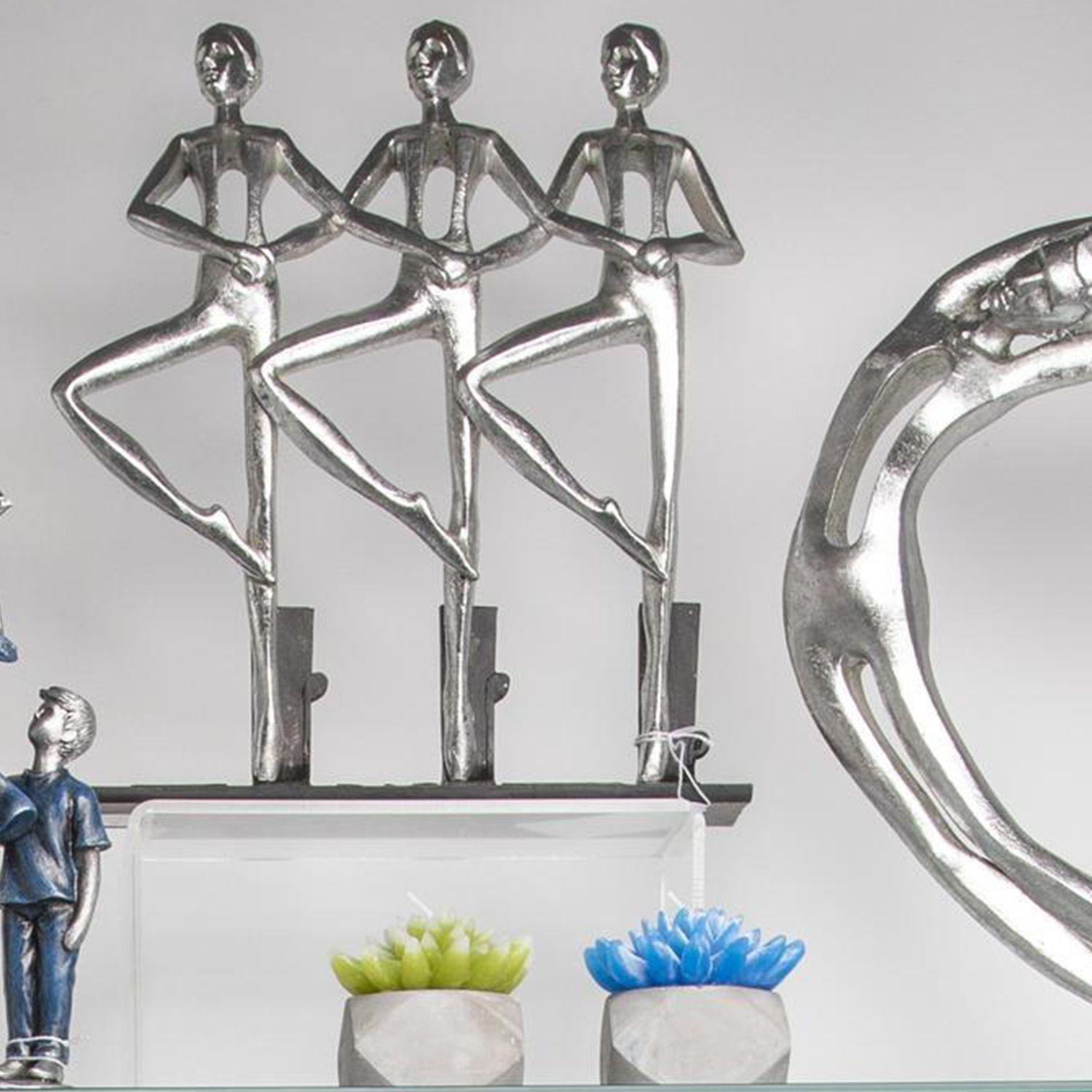 Figura Decorativa Bailarinas Abstractas Silver-3