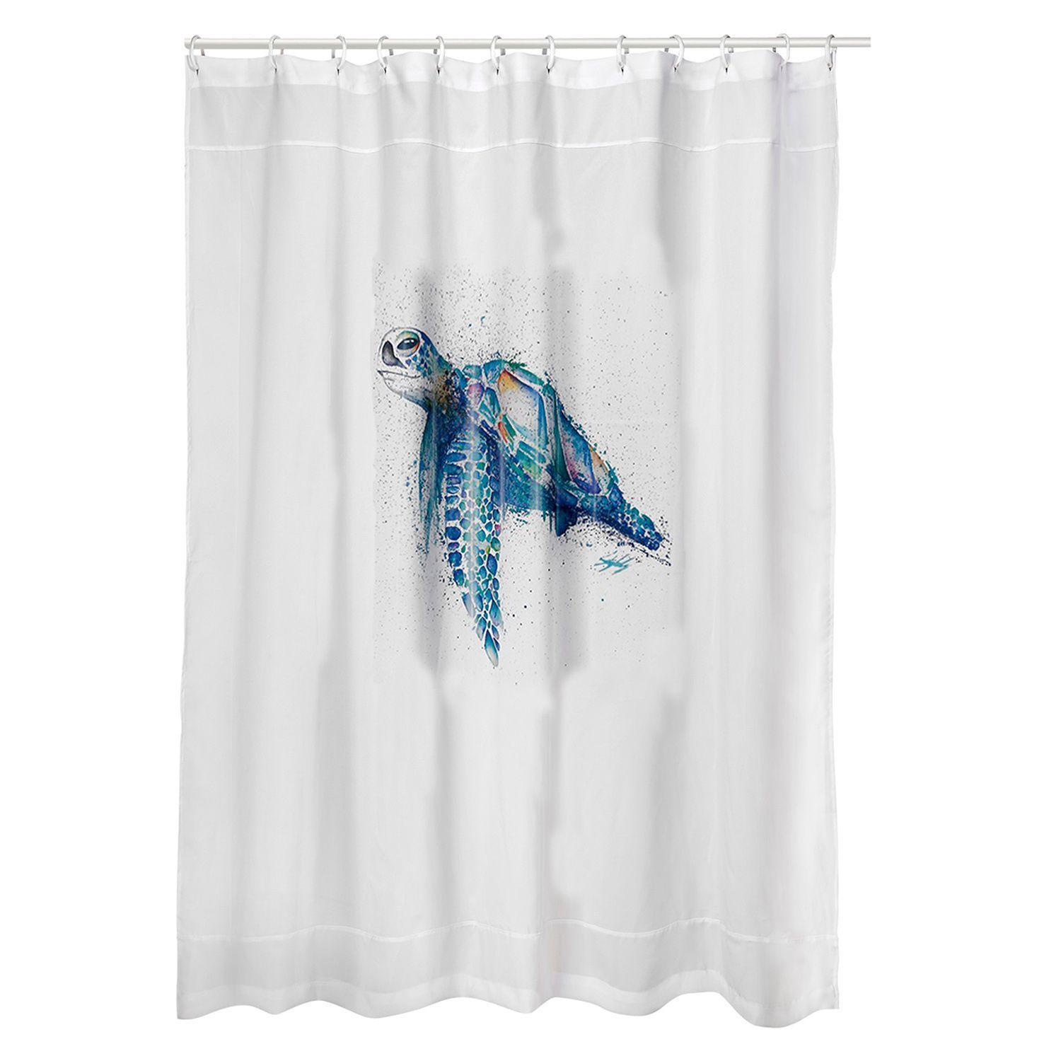 Cortina para Baño Estampada Tortuga Color-0
