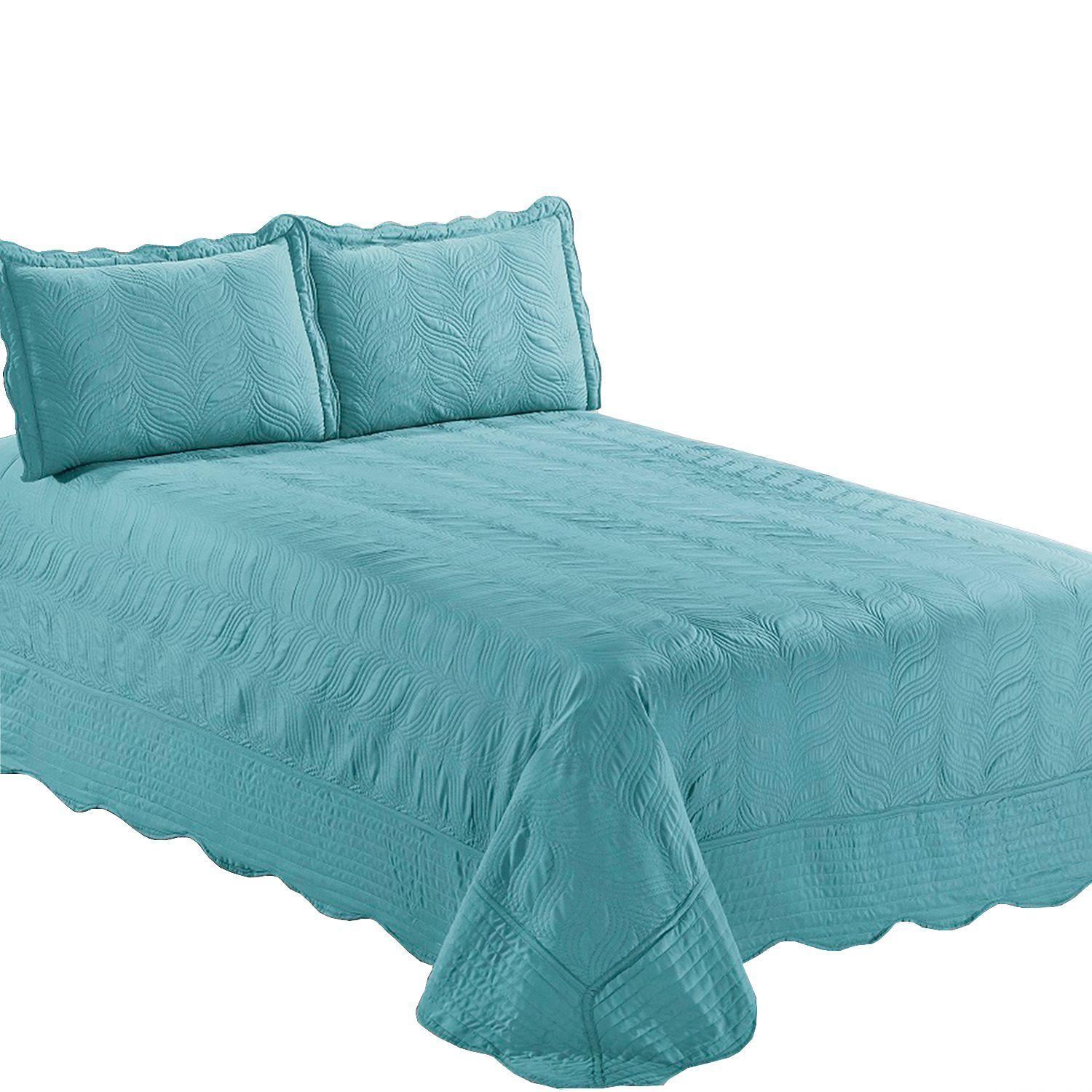 Quilt Bordado King Versailles Aqua-0