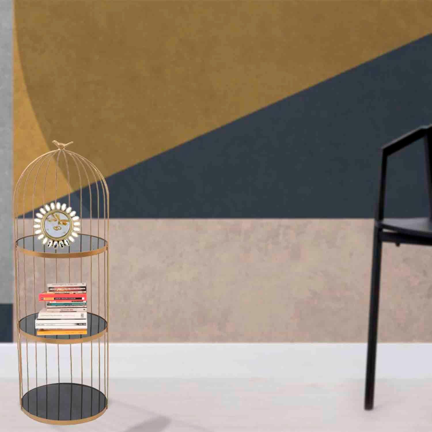 Repisa Decotariva Pajarito Gold 3 Niveles-3