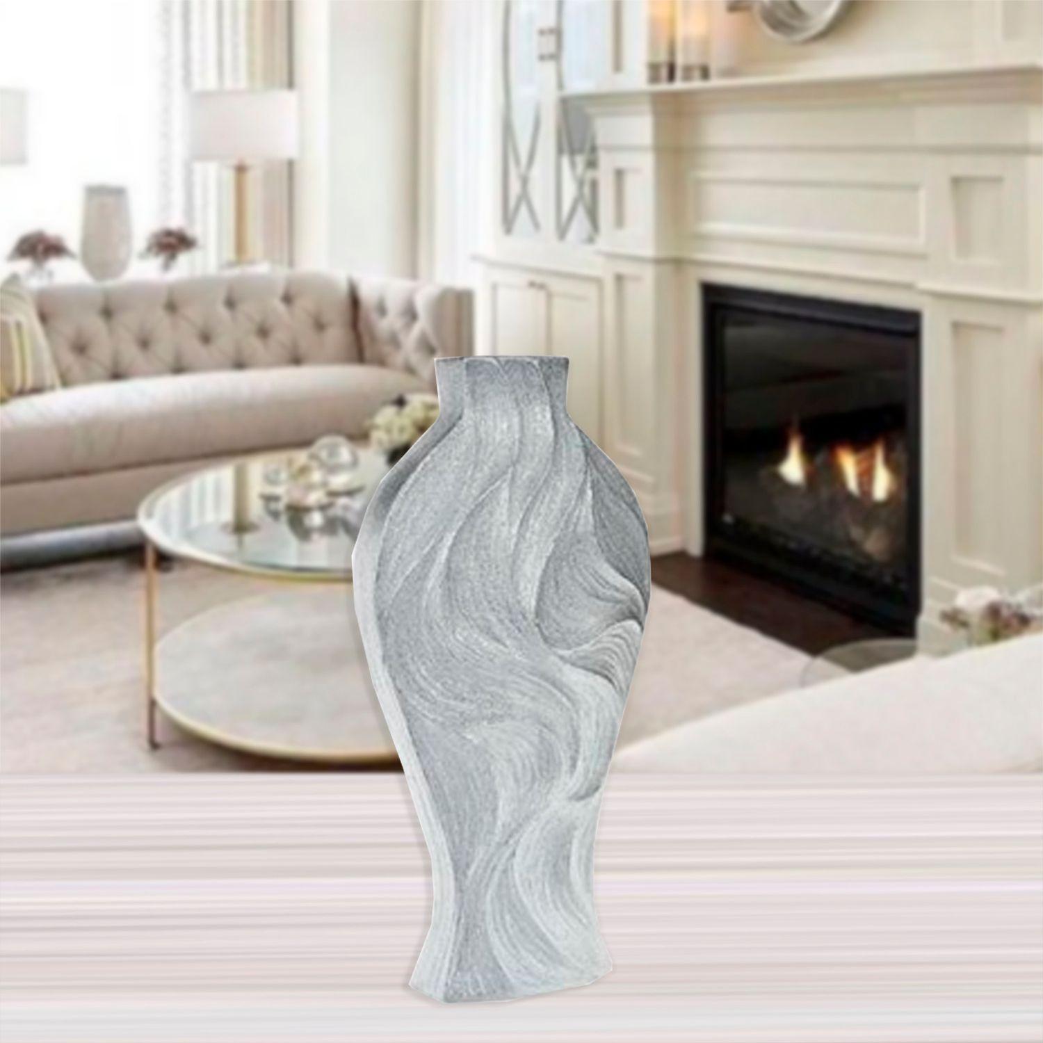 Jarrón Decorativo Luxemburgo Silver Plus-4