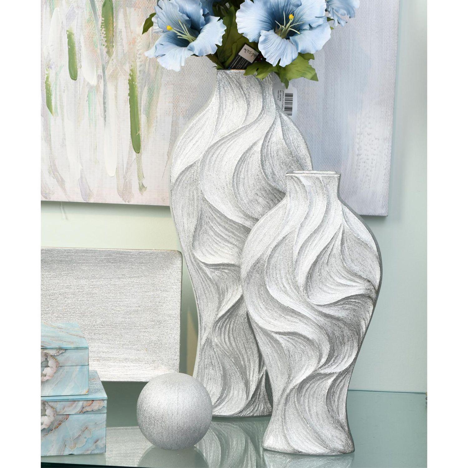 Jarrón Decorativo Luxemburgo Silver Plus-5