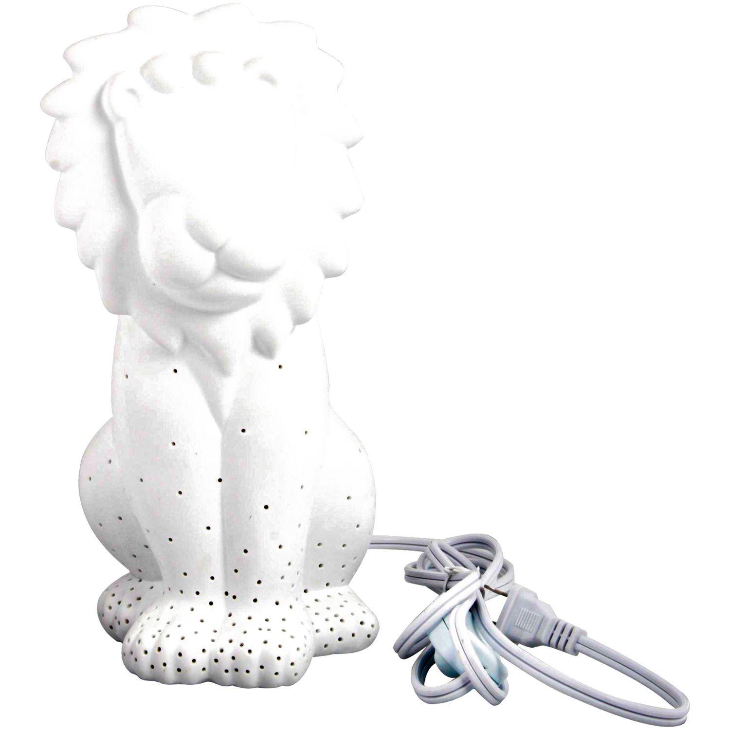 Lampara Decorativa Infantil Leon Blanca-0