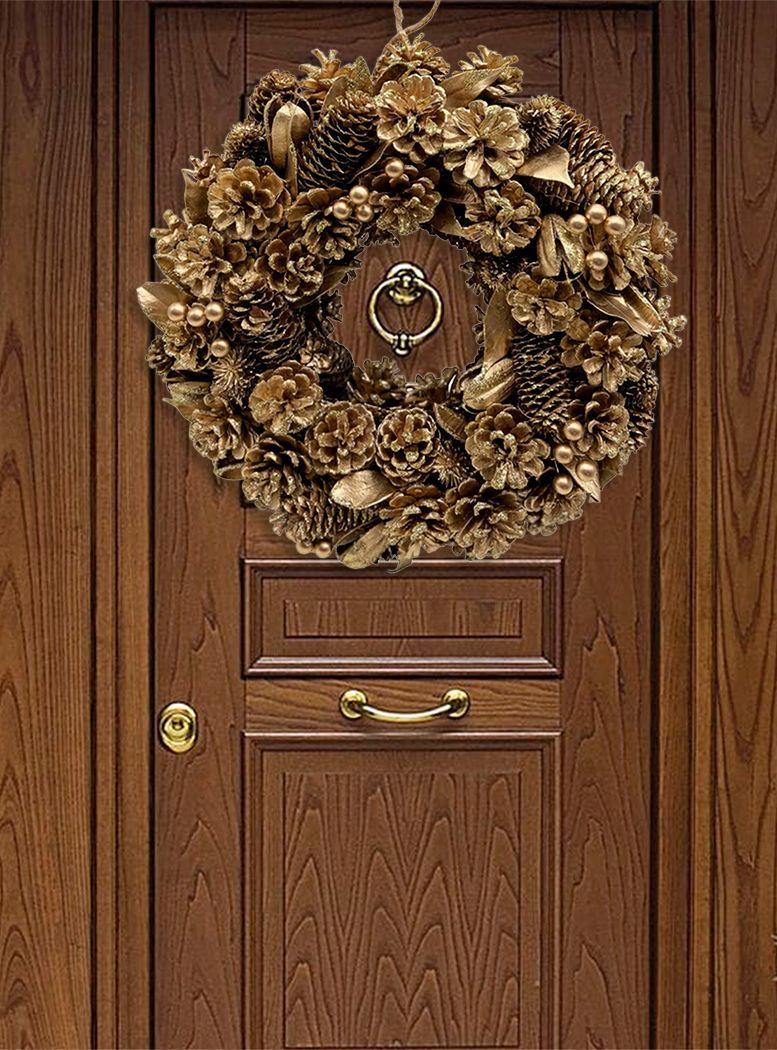 Corona Decorativa Navideña Gold-3
