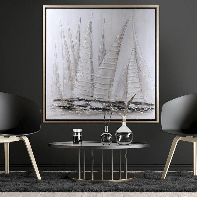 Cuadro Decorativo Veleros 85x85-3