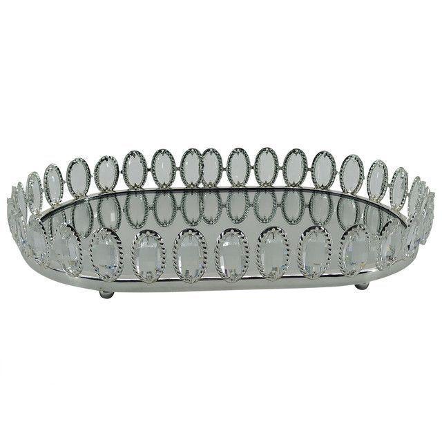 Centro de Mesa Decorativo Verdún Ovalada Silver-4