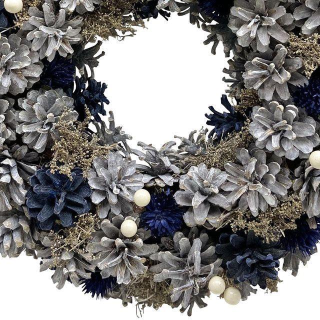 Corona Decorativa Navideña Blue-1
