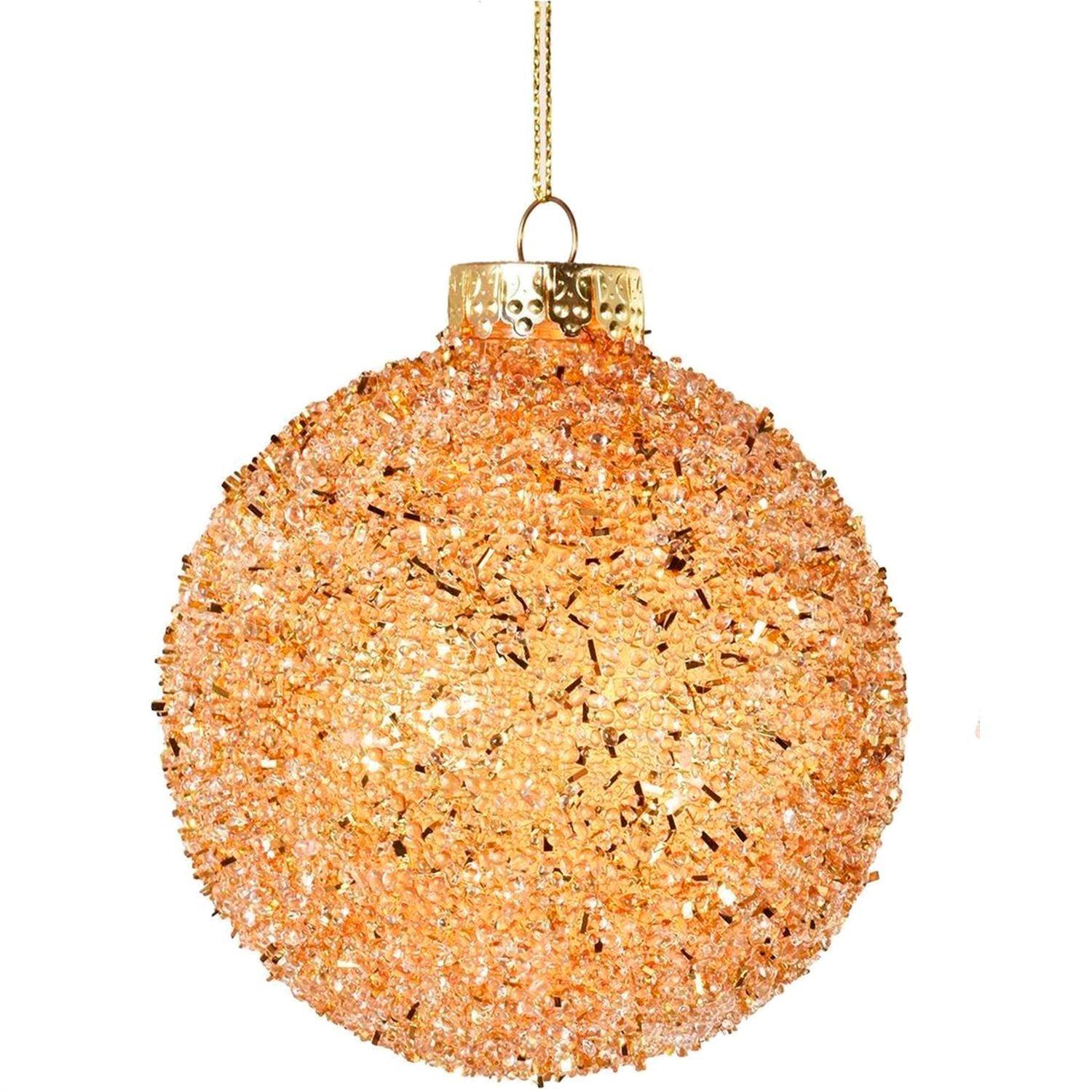 Set 4 Bolas Navideñas Gold 8 Cms.-1