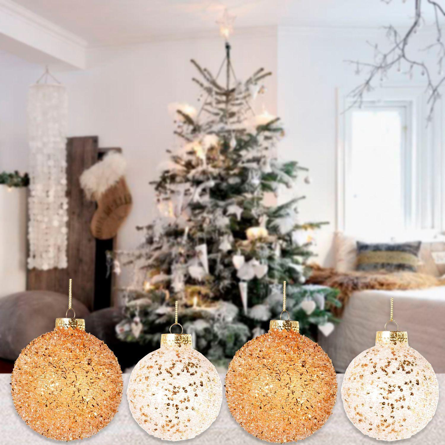 Set 4 Bolas Navideñas Gold 8 Cms.-4