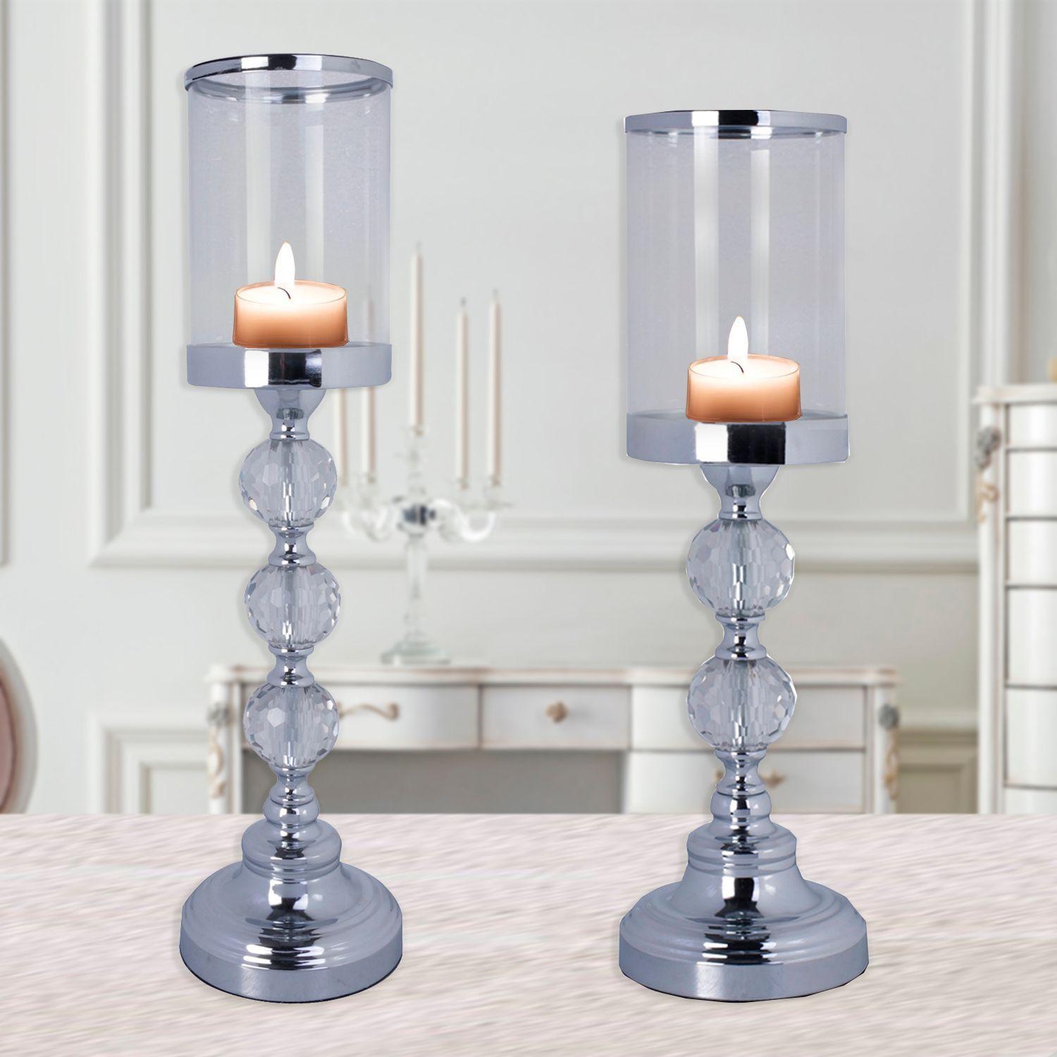 Portavela Decorativo London Silver Grande-4