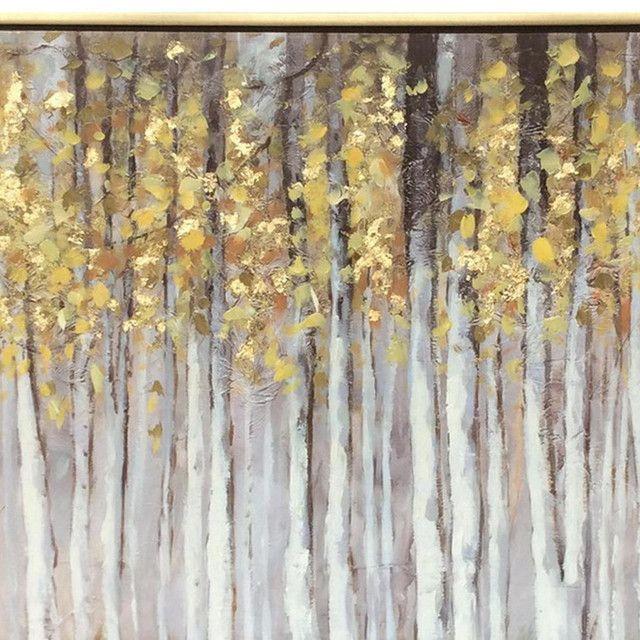 Cuadro Decorativo Bosque Dorado 125x95-1