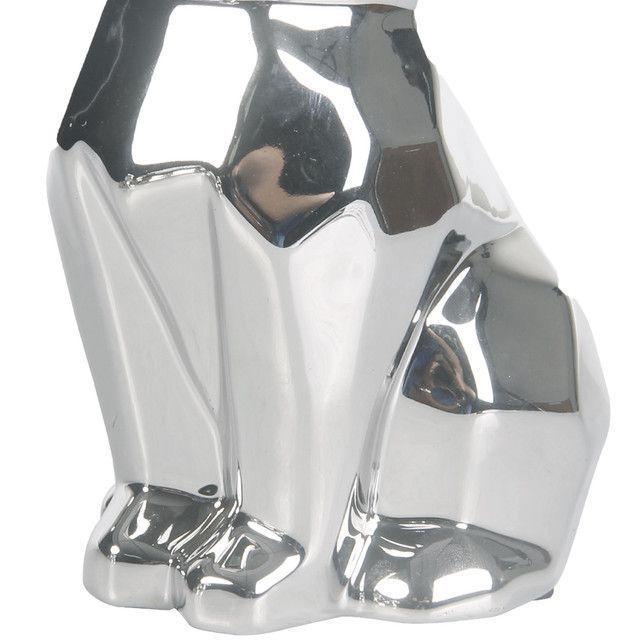 Figura Decorativa Perro Sentado Silver-1