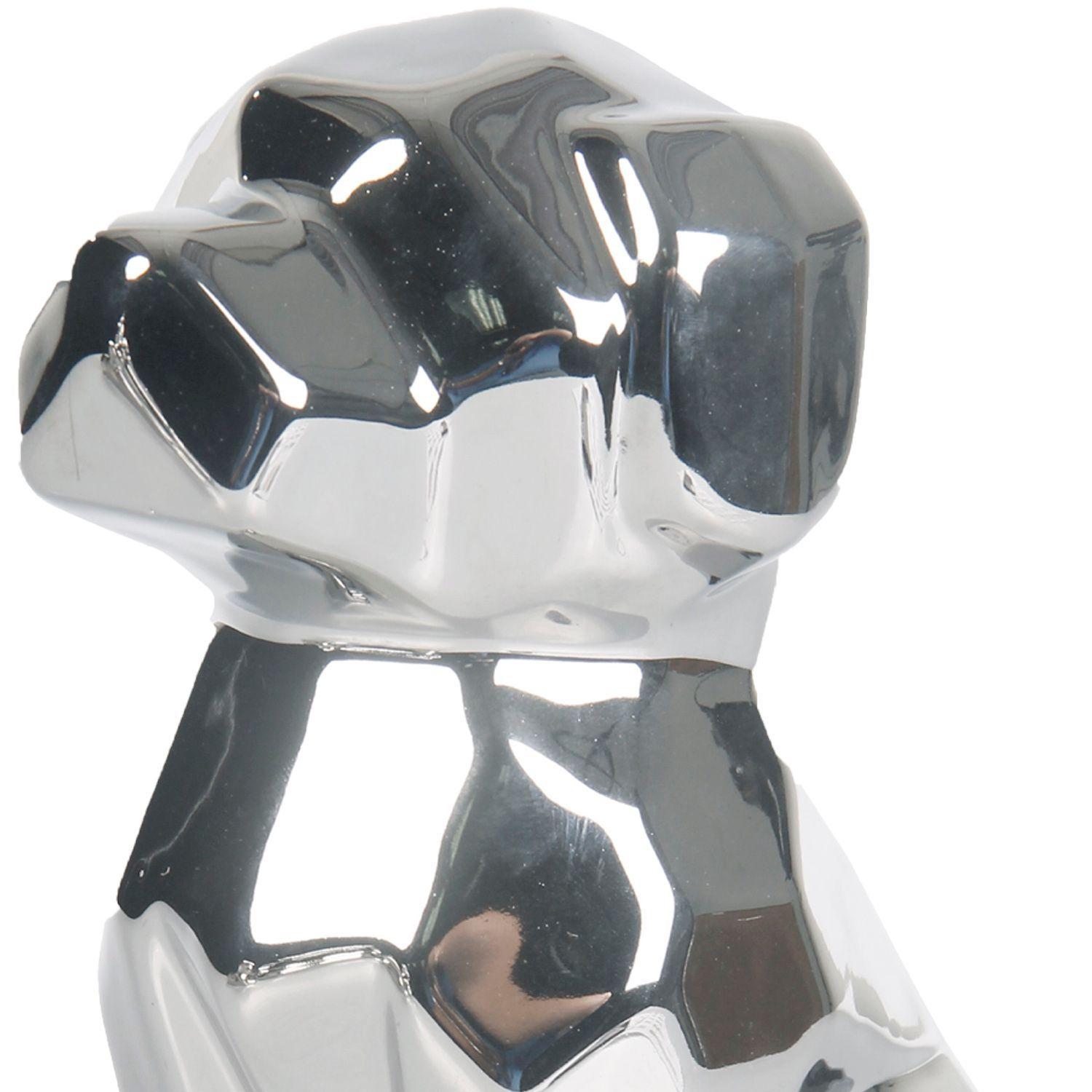 Figura Decorativa Perro Sentado Silver-2