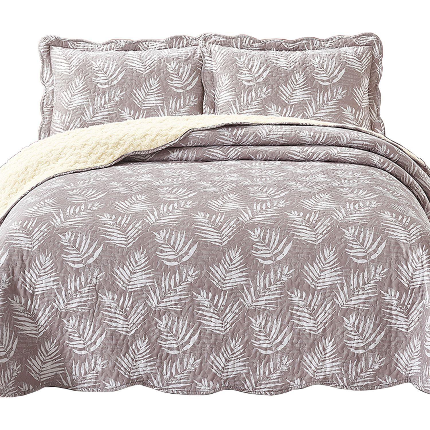 Quilt Sherpa Superking Helechos Crudo-4