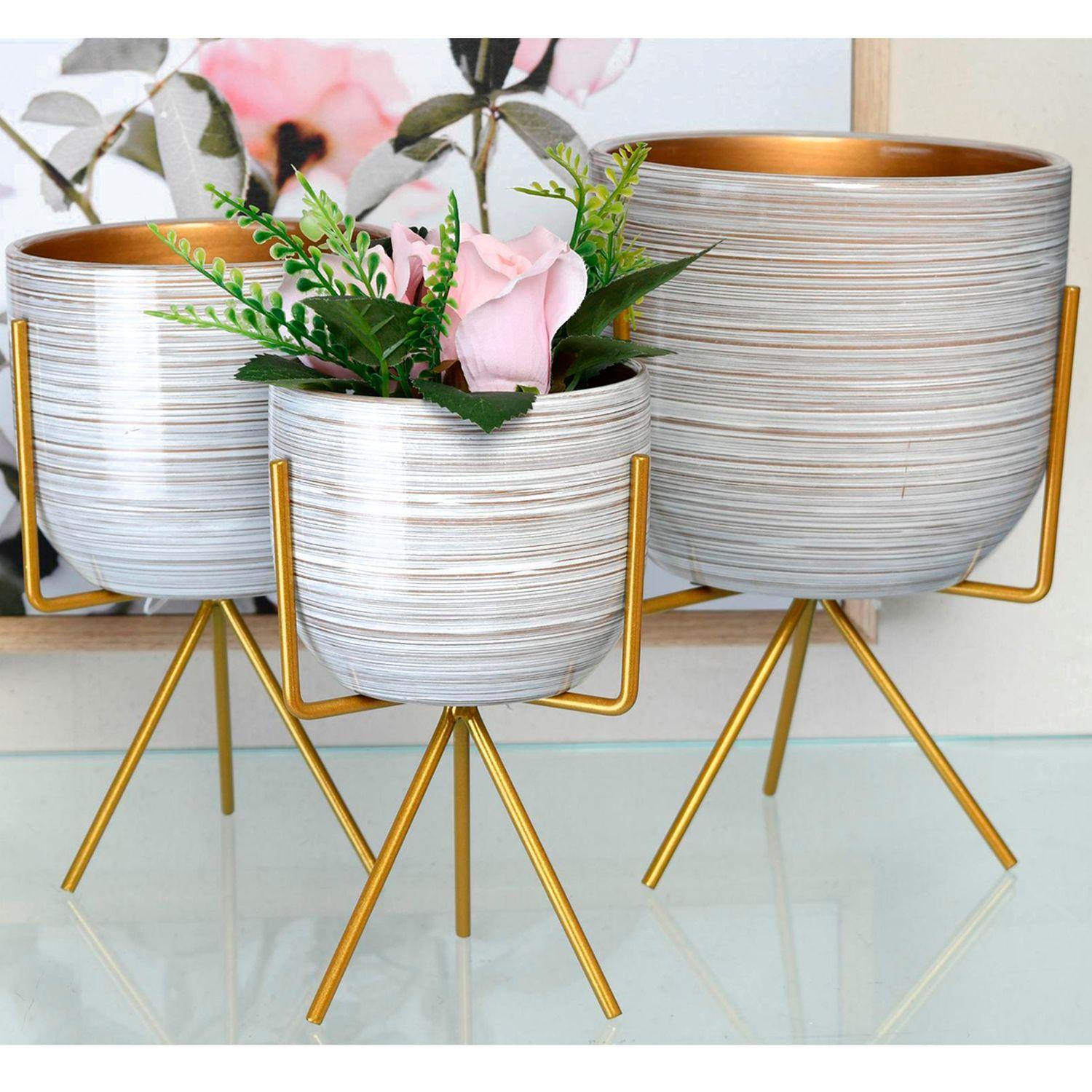 Maceta Decorativa Livorno Grande Soporte-2