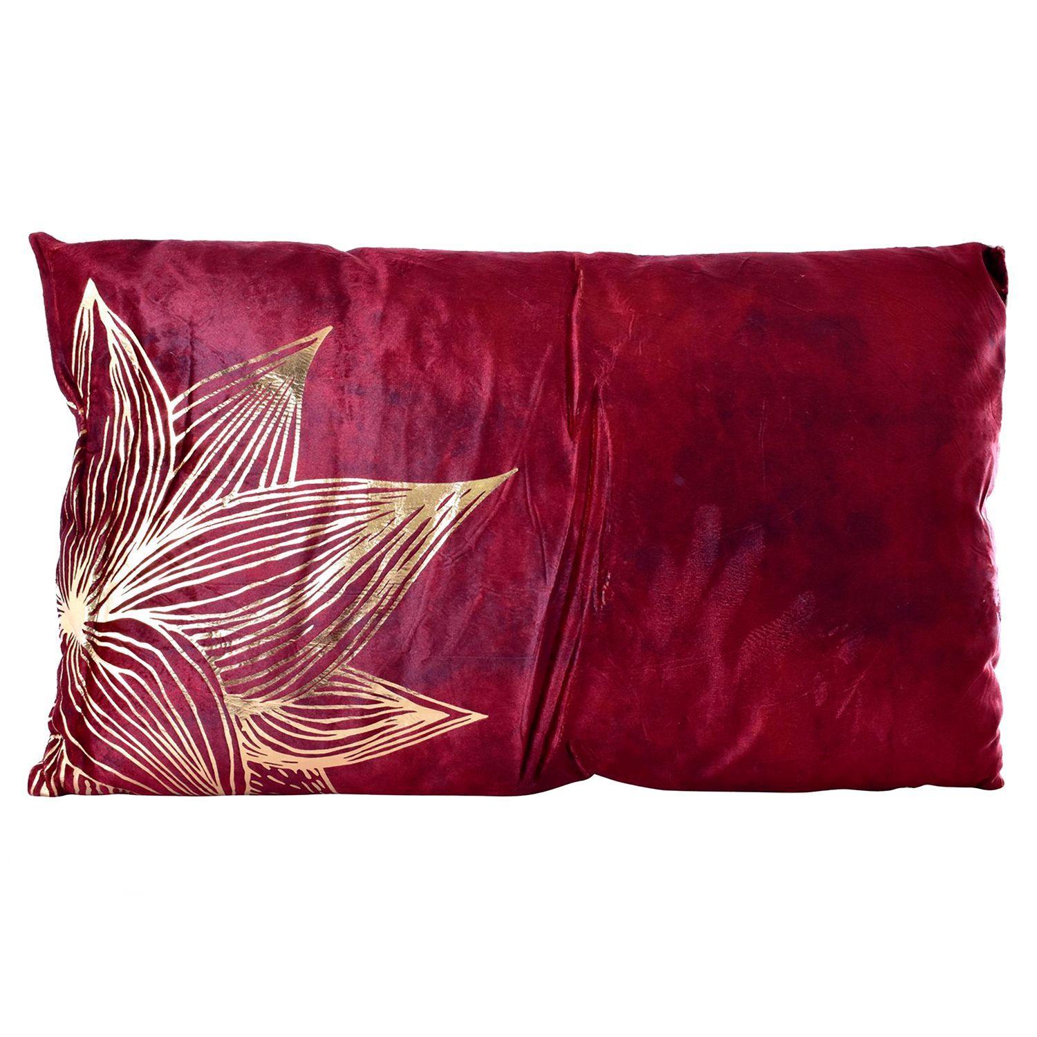 Cojin Navideño Poinsetia Rojo 50 x 30 Cms-0