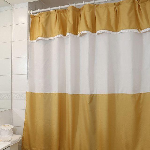 Juego de Cortina para Baño 6 Piezas Mostaza-2