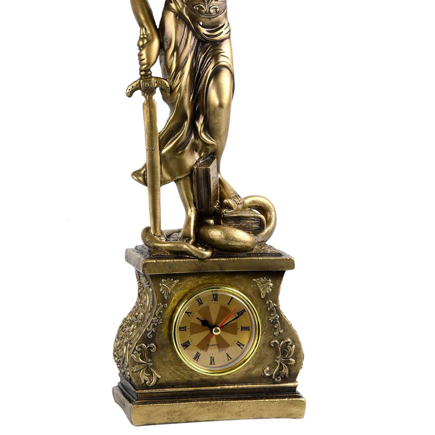 Reloj Decorativo Dama Justicia Gold de Mesa-1