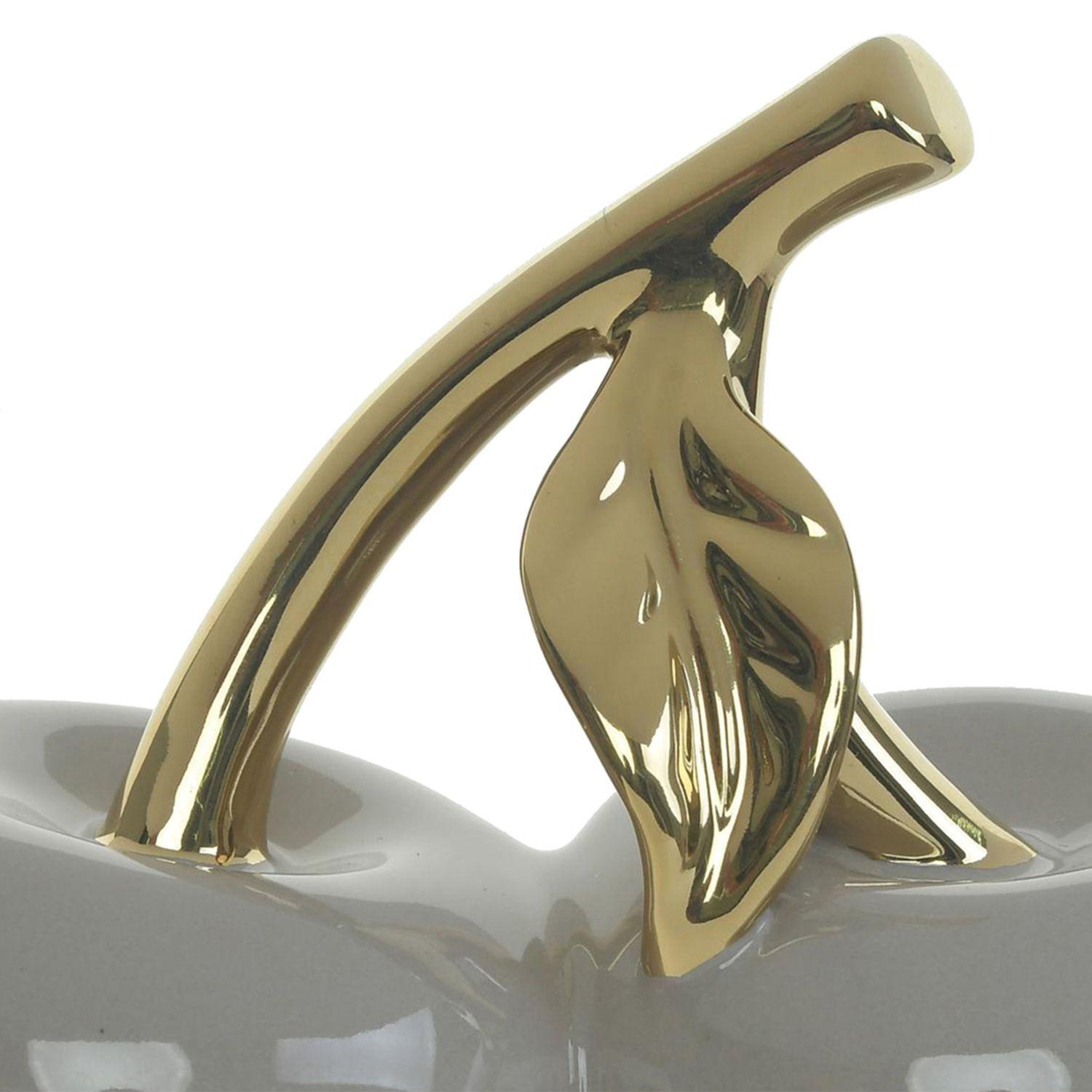 Figura Decorativa Manzana Doble Clemont Ocre-2