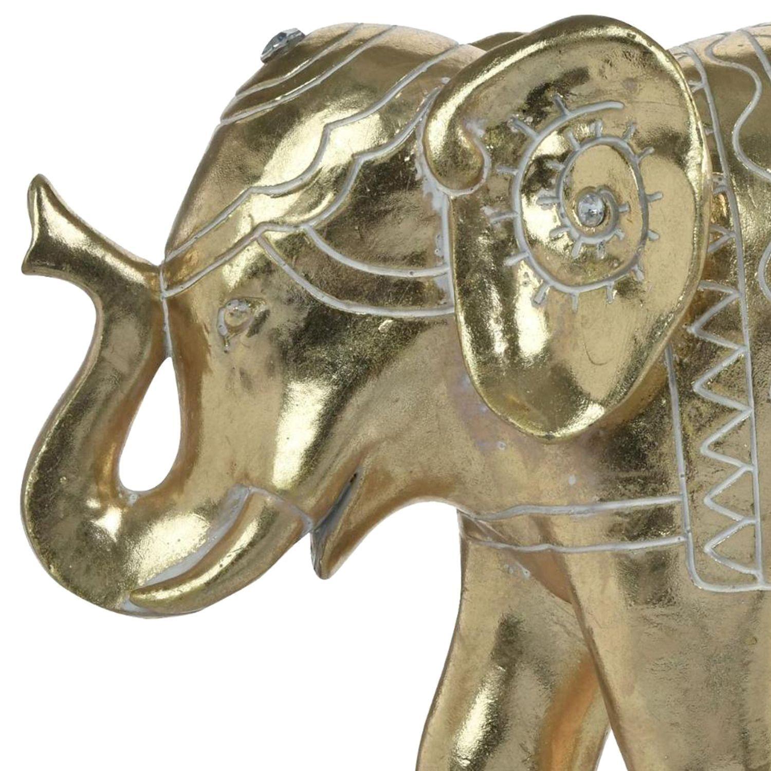 Figura Decorativa Elefante Jodhpur Gold Grande-2