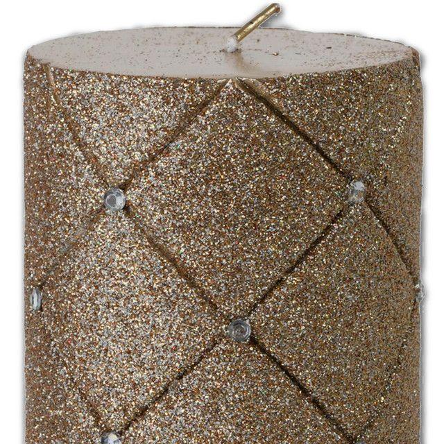 Vela Decorativa Brillantes Gold Grande-2