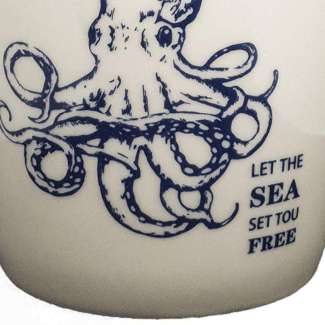 Tazón Decorativo Ocean Octopus White-1