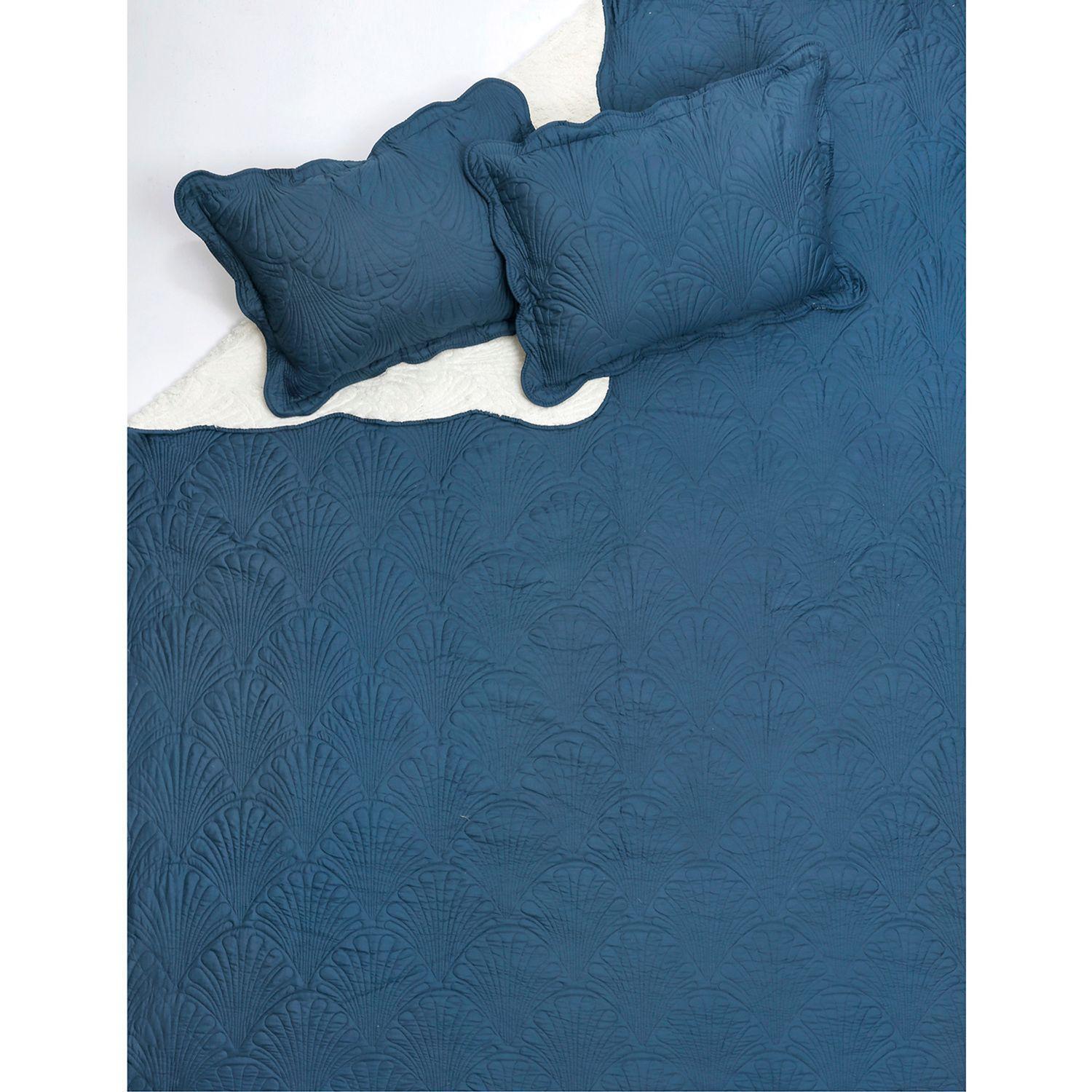 Quilt Sherpa King Paris Liso Petroleo-3