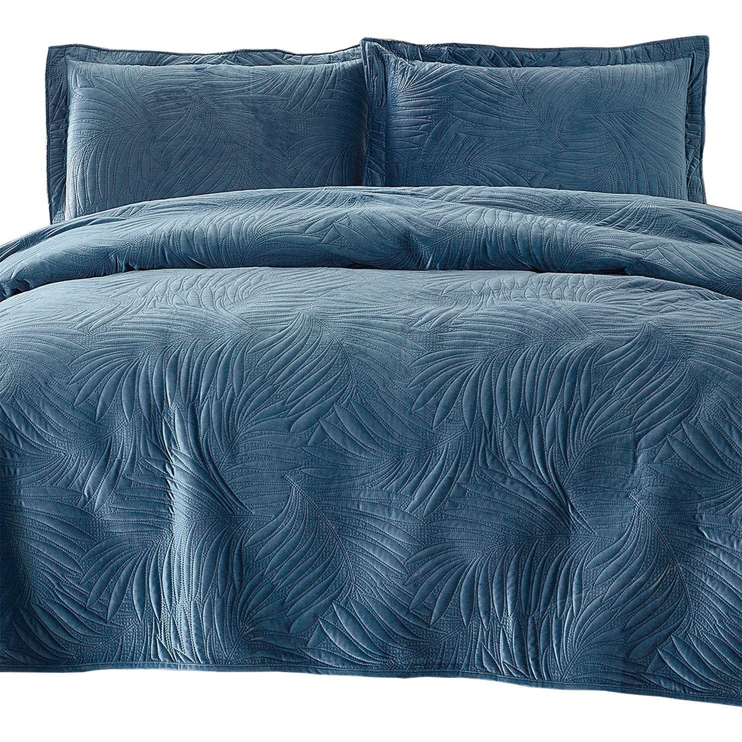 Quilt Liso Velvet Ibiza Petroleo Superking-4