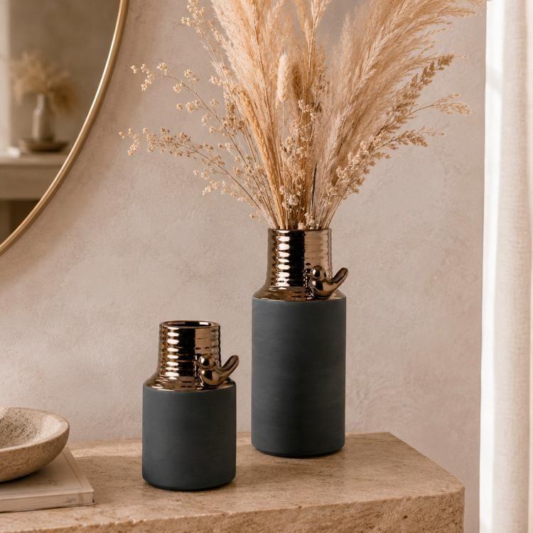 Jarrón Decorativo Mesina Grey Mediano-1