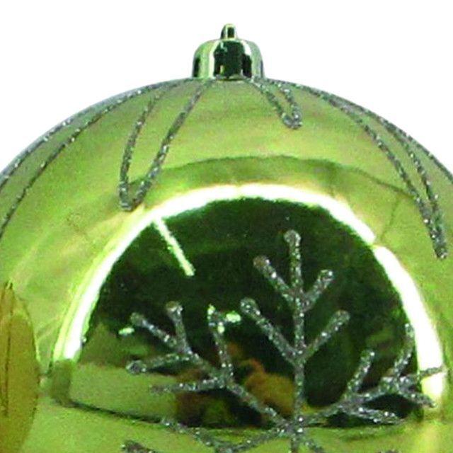 Bola Navideña Copo Green 10 Cms.-2