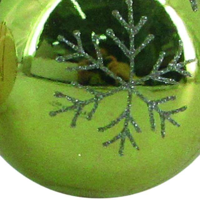 Bola Navideña Copo Green 10 Cms.-1