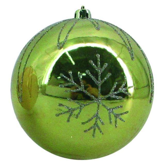 Bola Navideña Copo Green 10 Cms.-0