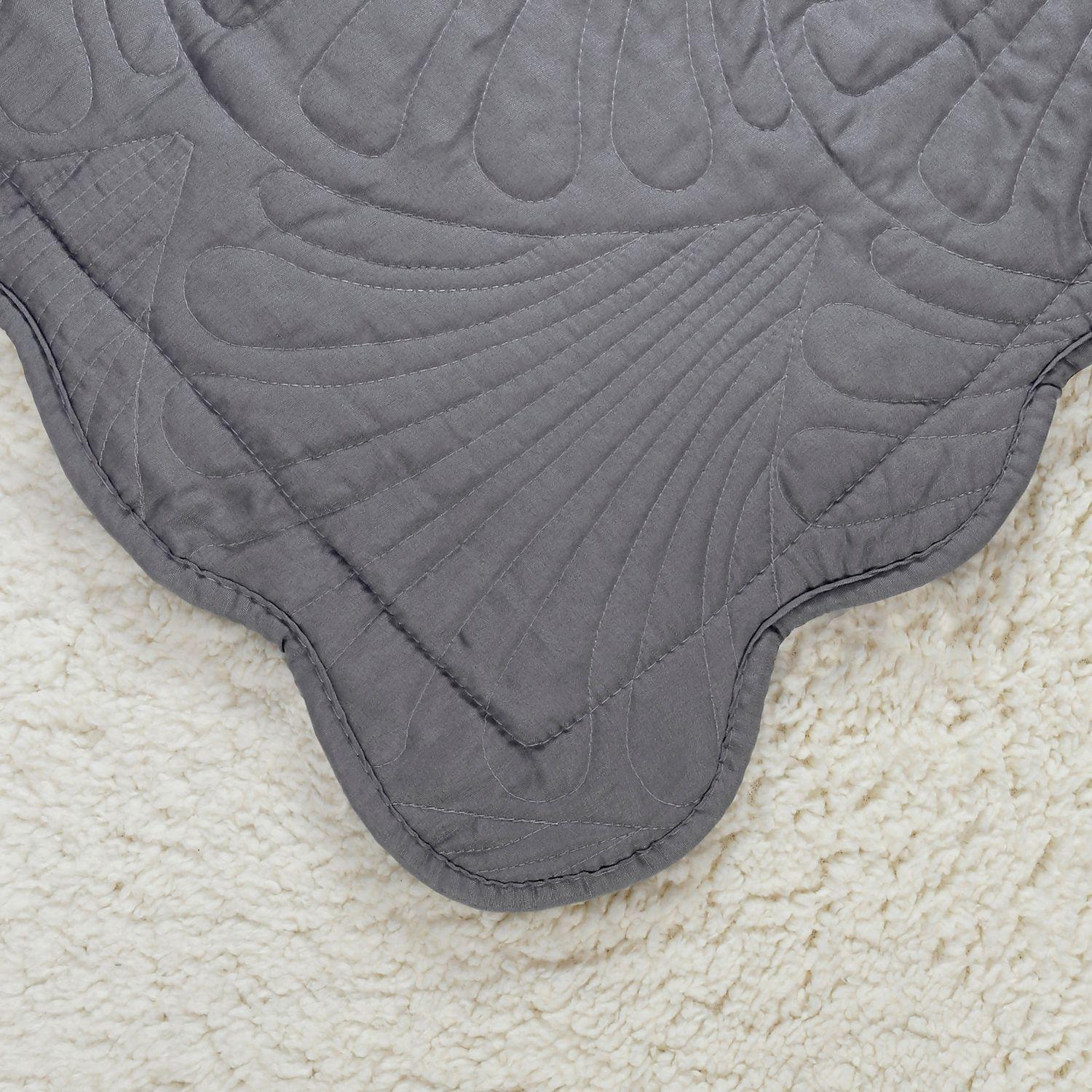 Quilt Sherpa 2 Plazas Paris Liso Gris-2