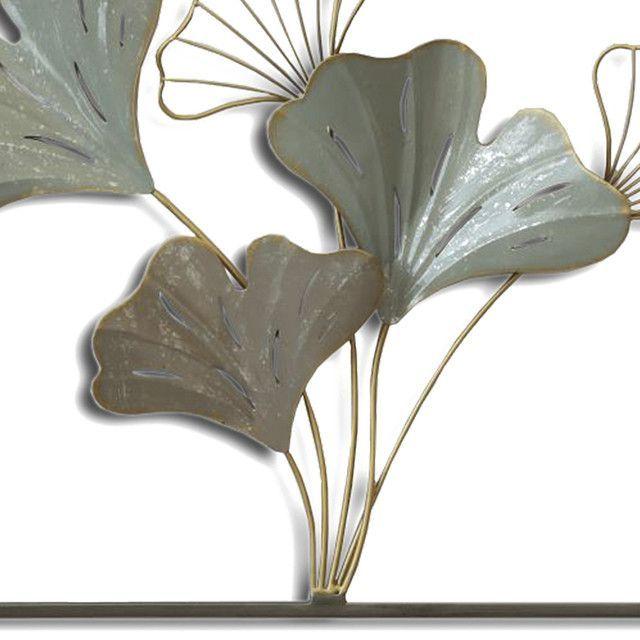 Placa Mural Marco Decorativa Gingko Gold-2