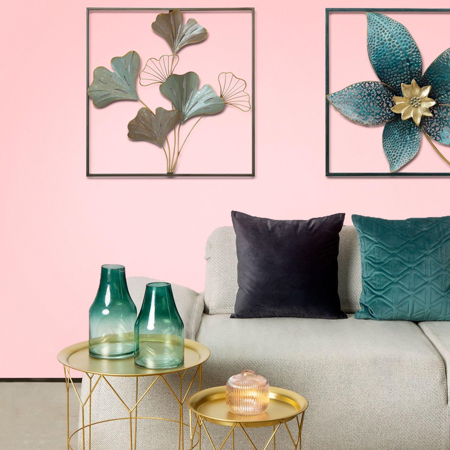 Placa Mural Marco Decorativa Gingko Gold-3