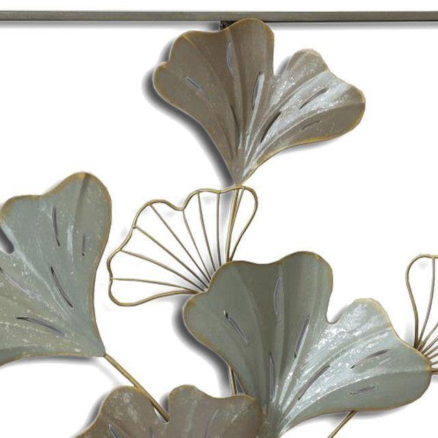 Placa Mural Marco Decorativa Gingko Gold-1